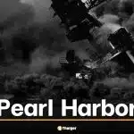 ภาพของเรือ USS Arizona ที่กำลังจะจมจากการโจมตีของกองบินผสมของญี่ปุ่น