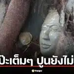 โป๊ะแตก! กัมพูชาผุด "เศียรพระในรากไม้" ชาวเน็ตจับผิด "ปูนยังไม่แห้ง" หวังเคลมไทย?