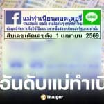 เลขเด็ดแม่ทำเนียน งวด 1 เมษายน 2569