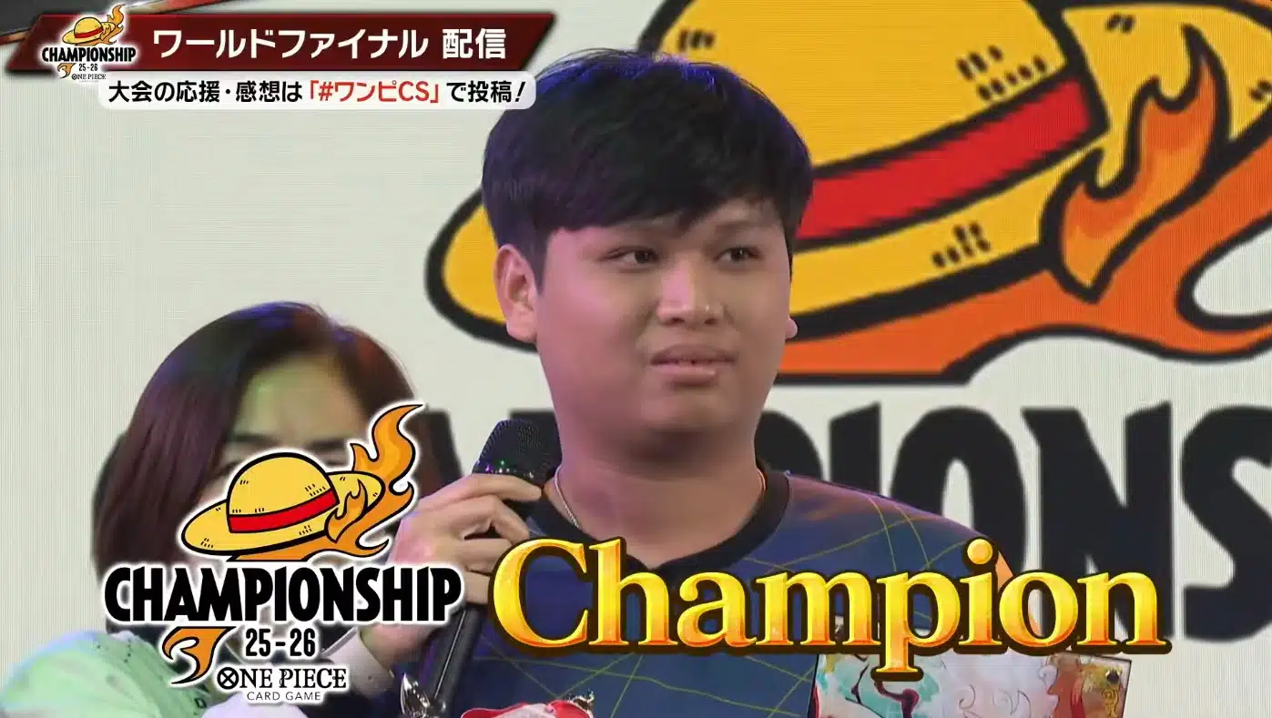 วสิน ตัวแทนประเทศไทยรับรางวัลแชมป์โลกเกมการ์ดวันพีซที่ญี่ปุ่น