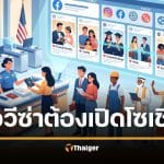 มีผลแล้ว คนไทยยื่นวีซ่าอเมริกา ต้องเปิดโซเชียลเป็นสาธารณะ