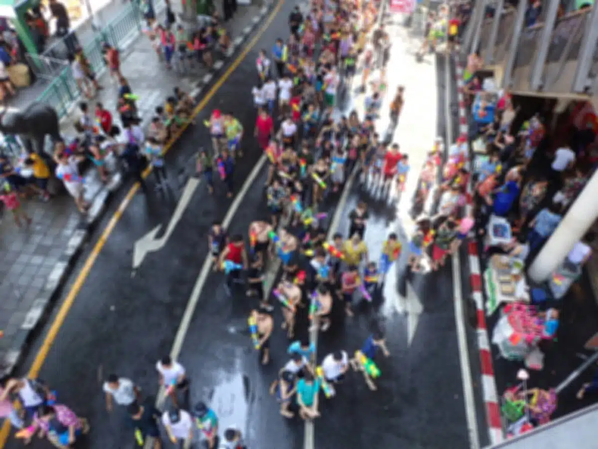 สงกรานต์ที่ไทย บรรยากาศ