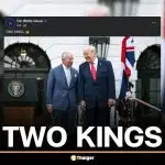 ทำเนียบขาวเหิมเกริม โพสต์ "TWO KINGS" ทรัมป์คู่กษัตริย์อังกฤษ โดนวิจารณ์เล่นภาพผู้นำเหนือประชาชน