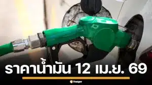 ราคาน้ำมันวันนี้ 12 เม.ย. 2569 ครบทุกปั๊ม ดีเซล-แก๊สโซฮอล์ ราคาล่าสุด