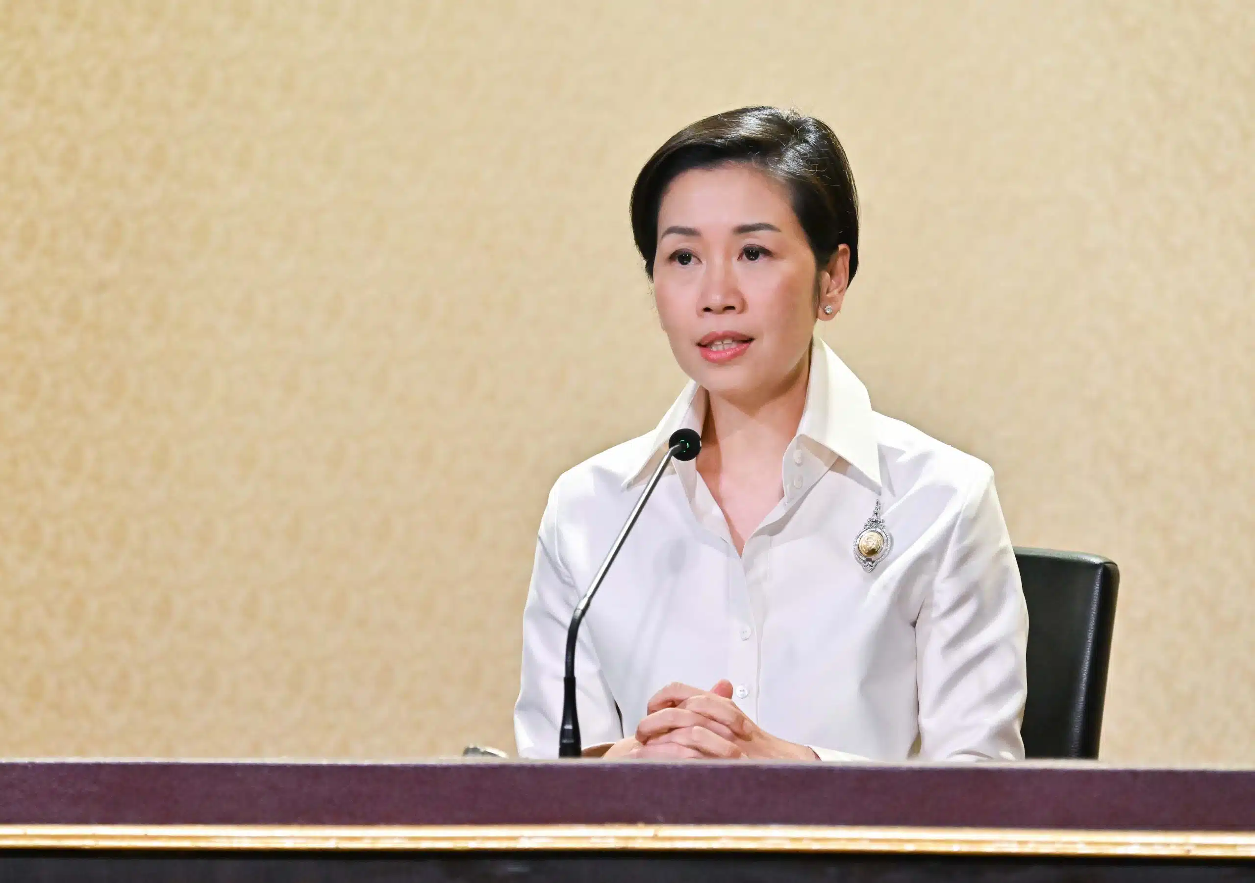 นางสาวรัชดา ธนาดิเรก แถลงผลการประชุมสภาความมั่นคงแห่งชาติ