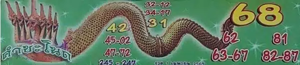 เลขปฏิทินคำชะโนด งวด 1 4 69