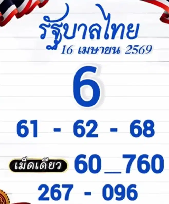 เลขเด็ดเจ๊ฟองเบียร์ งวด 16 4 69