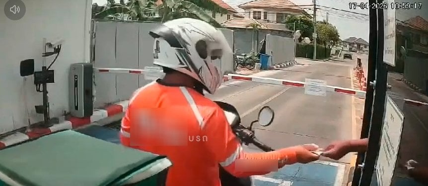 ไรเดอร์ฟิวขาด ท้าฟ้อง หลังเตะไม้กั้นทาง-ขู่ รปภ. เหตุให้แลกบัตรเข้าหมู่บ้าน-4