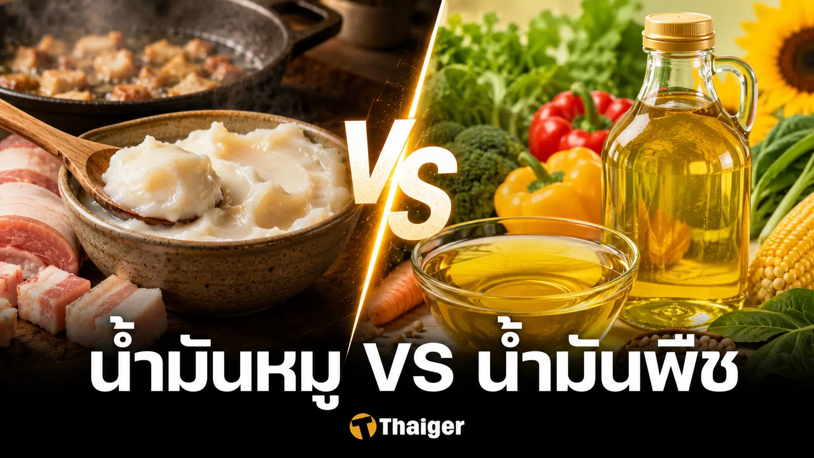น้ำมันหมู VS น้ำมันพืช กินอะไรดีกว่ากัน งานวิจัยว่ายังไงบ้าง