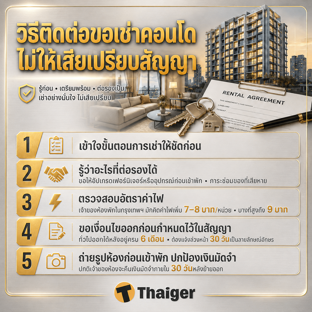 วิธีติดต่อขอเช่าคอนโด ไม่ให้เสียเปรียบเรื่องข้อต่อรองสัญญา