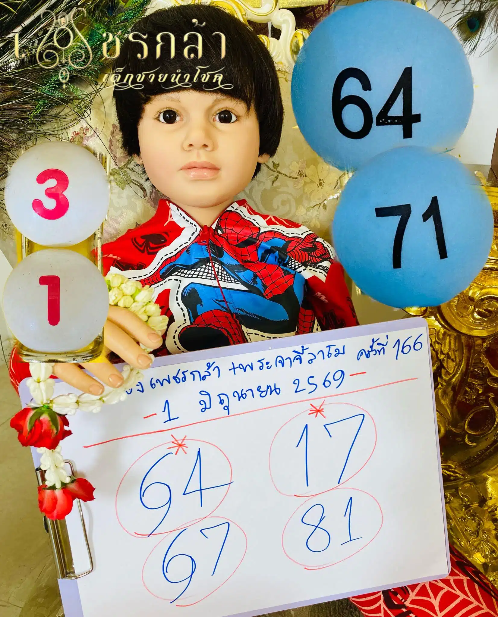 เลขเด็ดปิงปองน้องเพชรกล้า งวด 1 มิ.ย. 69
