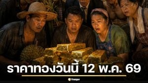 ราคาทองวันนี้ 12 พ.ค. 69 เปิดตลาดพุ่งกระฉูด 850 บาท