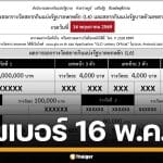 ใบตรวจหวย เรียงเบอร์ 16 พฤษภาคม 2569 ผลสลากกินแบ่งรัฐบาล ทุกรางวัล