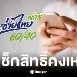 อัปเดตล่าสุด ไทยช่วยไทย พลัส เหลือกี่สิทธิ์