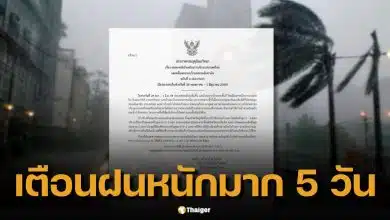 กรมอุตุฯ เตือน ฝนตกหนักถึงหนักมาก 28 พ.ค.–1 มิ.ย. เสี่ยงน้ำท่วมฉับพลัน