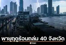 พายุฤดูร้อนถล่ม 40 จังหวัด กรมอุตุฯ เตือนหลายพื้นที่ทั่วไทยระวังลมกระโชกแรง