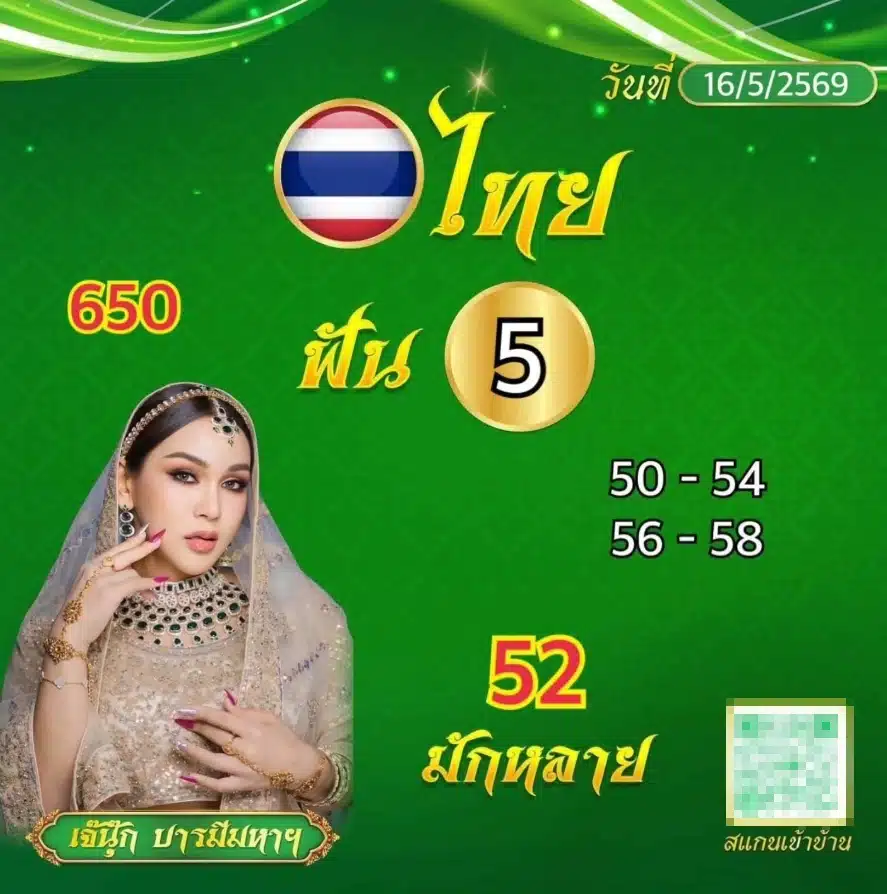 เลขเด็ด เจ๊นุ๊ก บารมีมหาเฮง งวด 16 5 69