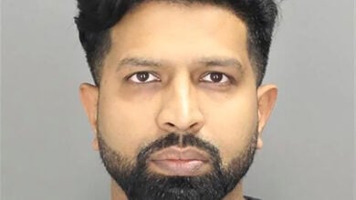 This booking photo provided by the Oakland County Sheriff's Department shows Dr. Oumair Aejaz, of Rochester Hills, Mich., who was arrested on Aug. 8, 2024, after authorities said they found scores of nude photos and videos of children and adults on his computer. (Oakland County Sheriff's Department via AP).