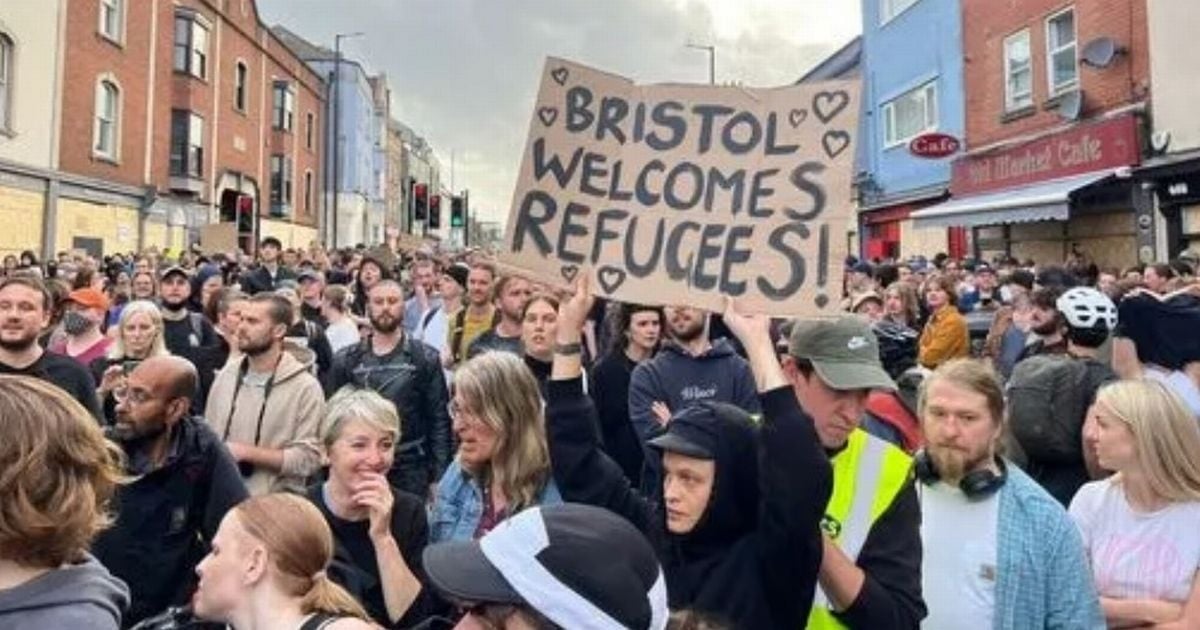 Thousands march in Bristol chanting 'our streets' in peaceful protest