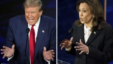 Harris blasts Trump’s tariffs, economic policies