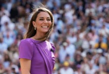 Britain's Kate, Princess of Wales waits to present the trophy to Carlos Alcaraz of Spain after he defeated Novak Djokovic of Serbia in the men's singles final at the Wimbledon tennis championships in London, July 14, 2024. (AP Photo/Kirsty Wigglesworth, File).