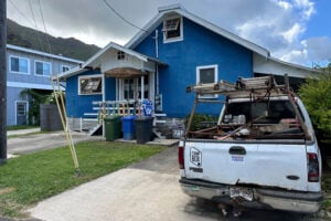 The house of Ryan Routh is seen in Kaaawa, Hawaii, Sunday, Sept. 15, 2024. Routh is in police custody in connection with the apparent assassination attempt of Republican presidential nominee former President Donald Trump on Sunday in West Palm Beach, Fla. (AP Photo/Audrey McAvoy).