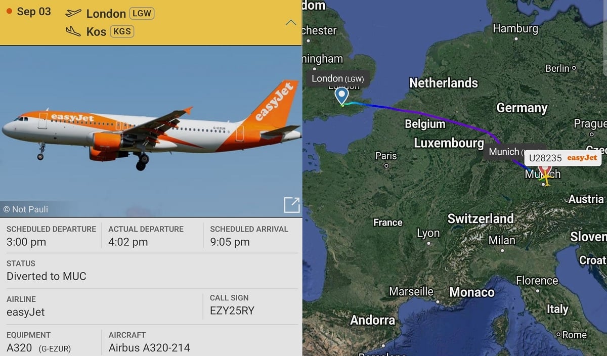 Drunk passenger disrupts easyJet flight, forcing emergency Munich landing