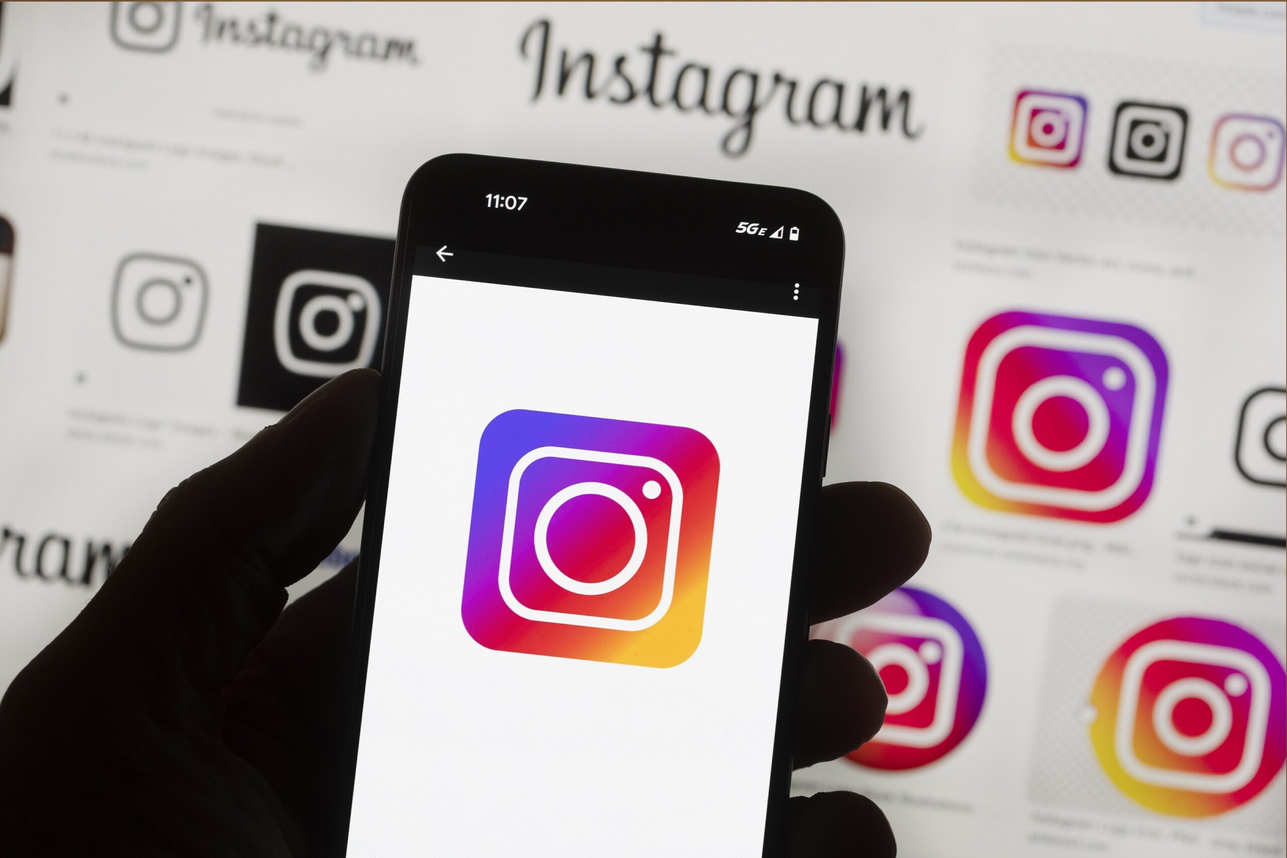 The Instagram logo is seen on a cell phone in Boston, Oct. 14, 2022. (AP Photo/Michael Dwyer, File).