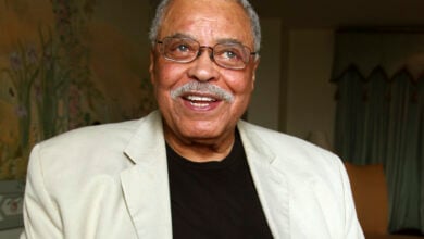 Actor James Earl Jones poses for photos in Sydney, Australia, Jan. 7, 2013. Jones, who overcame racial prejudice and a severe stutter to become a celebrated icon of stage and screen has died at age 93, Monday, Sept. 9, 2024. (AP Photo/Rick Rycroft, File).