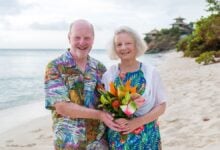 Campaigner Alan Bates weds on Richard Branson's private island