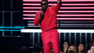 Host Sean "Diddy" Combs presents the revolt black excellence award at the Billboard Music Awards, May 15, 2022, at the MGM Grand Garden Arena in Las Vegas. (AP Photo/Chris Pizzello, File).