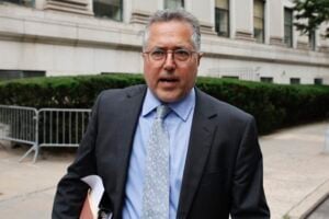 Attorney Marc Agnifilo arrives at federal court, Wednesday, Sept. 18, 2024, in New York. (AP Photo/Stefan Jeremiah).