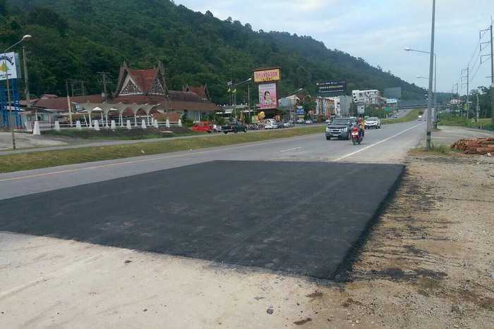 Phuket’s bypass road says goodbye to big sinkhole