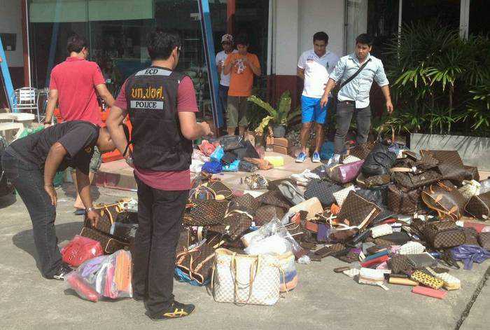 Phuket police raid rounds up pirated goods