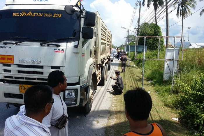 Phuket truck driver held after woman crushed by 18-wheeler