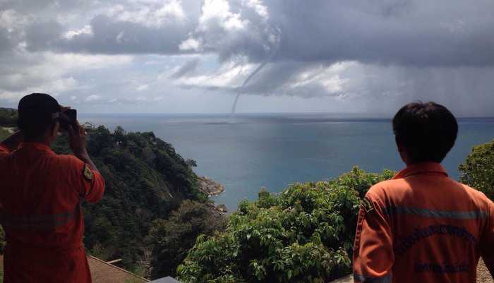 Waterspout in Patong Bay sets social media sites abuzz