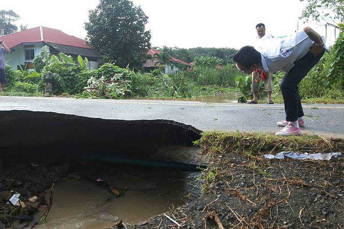 Sinkholes strike again in Phuket after weekend storms