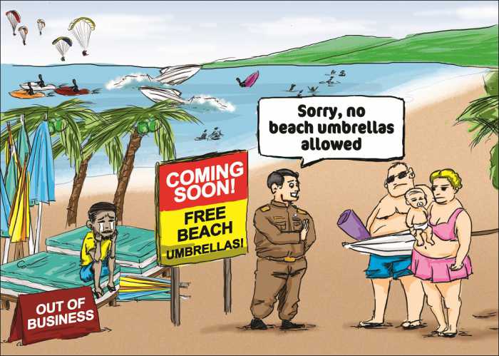 Blisterful beach: The need for umbrellas on Phuket’s key tourist beaches