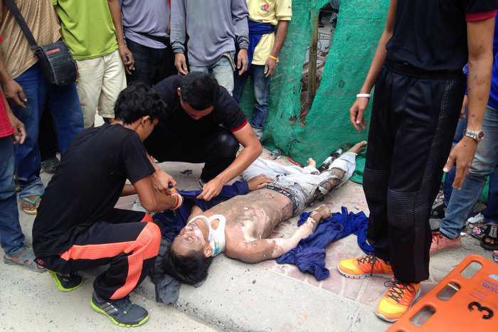 Phuket worker seriously injured by electric shock, fall from building