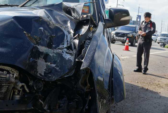 Phuket driver survives brutal truck crash after falling asleep