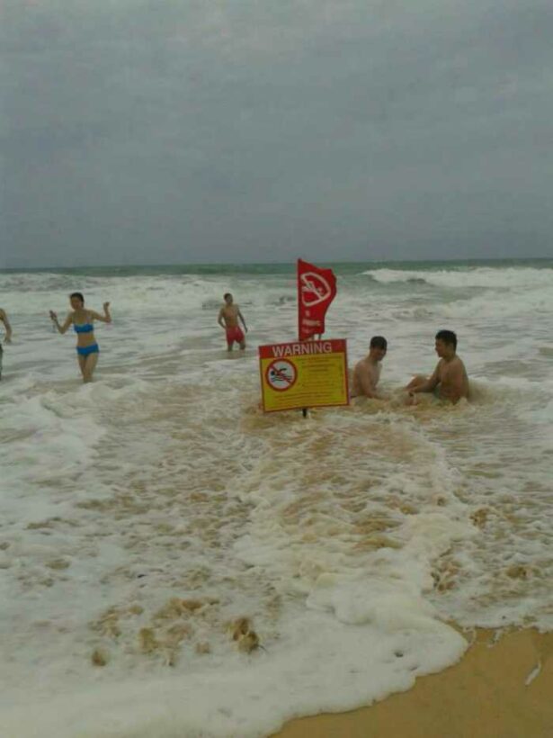 Lifeguards beg beachgoers to stay safe as waves become deadly