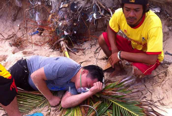 Phuket lifeguards issue no-jeans warning after near-drowning