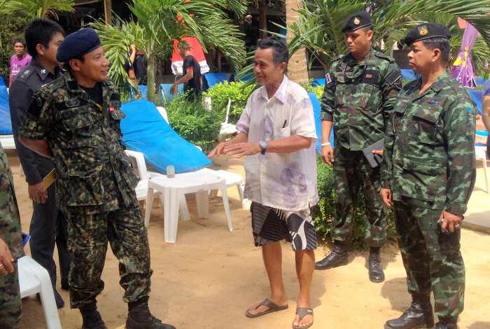 Military moves to “iron fist, velvet glove’ for clearing Phuket beaches