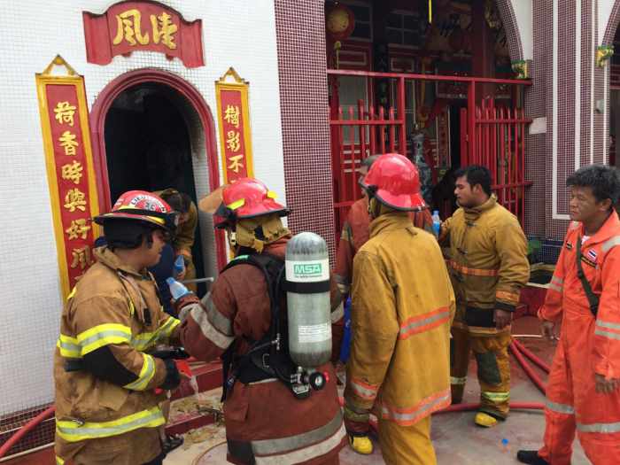 Fire at Chinese shrine in Phuket Town