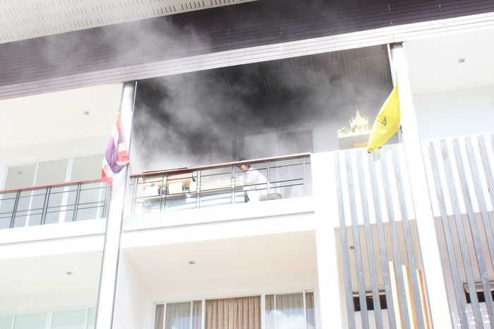 Burning candle sets Phuket air-conditioning shop on fire