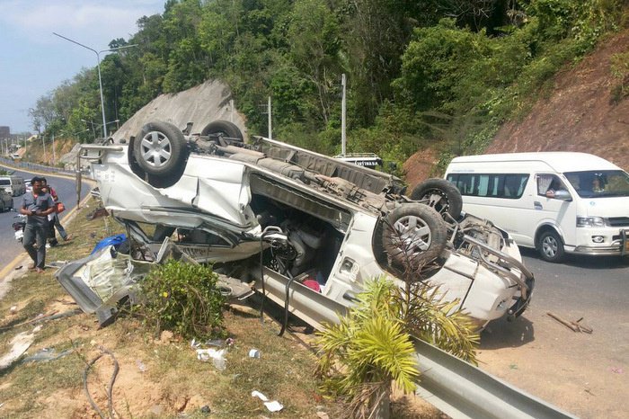 French tourists survive Phuket airport van crash