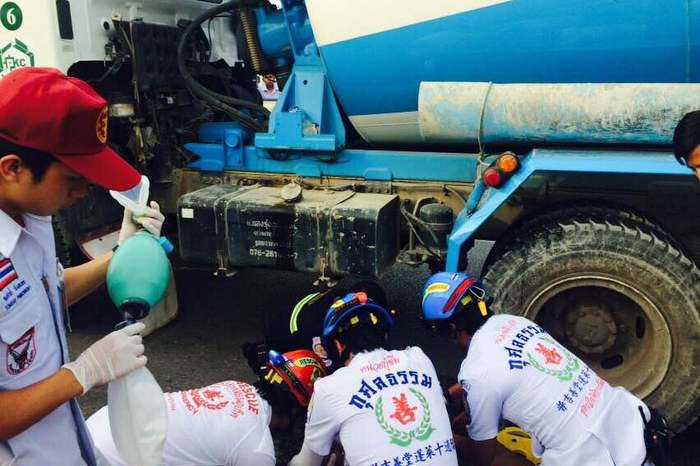 Boy crushed to death by cement truck