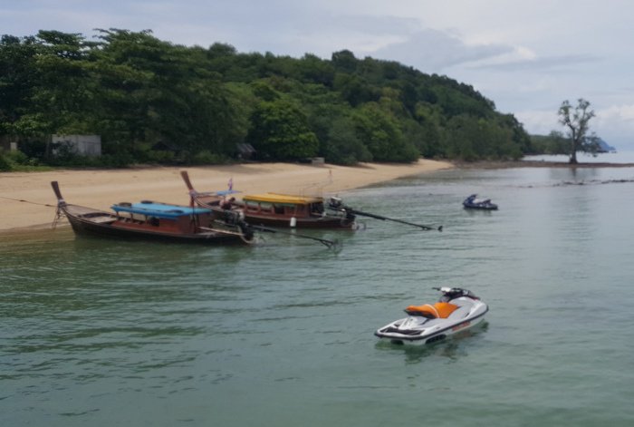 Jet-skis make waves at luxury resort off Phuket