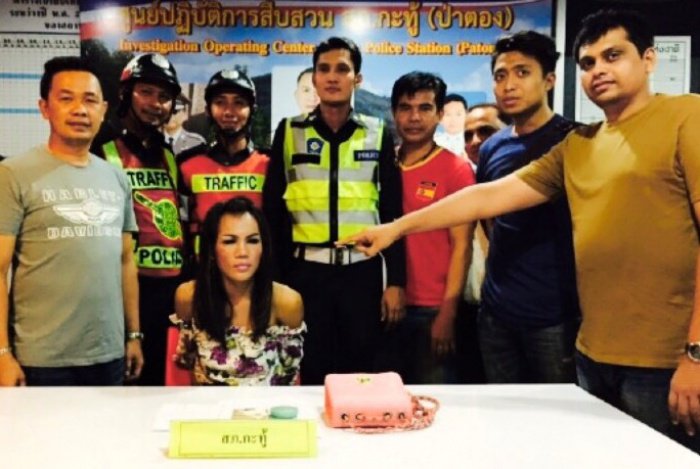 Handsy ladyboy nabbed for digging into Indian pocket