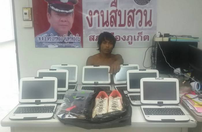 School laptop thief arrested at worker camp